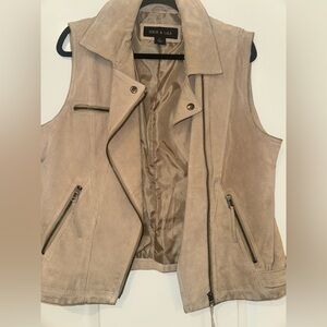 Chic Beige Suede Vest by Ookie & Lala